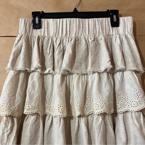 Jaded Gypsy | Layers Of Love Skirt Tiered Ruffle Lace Maxi Skirt Boho One Size - Picture 6 of 12